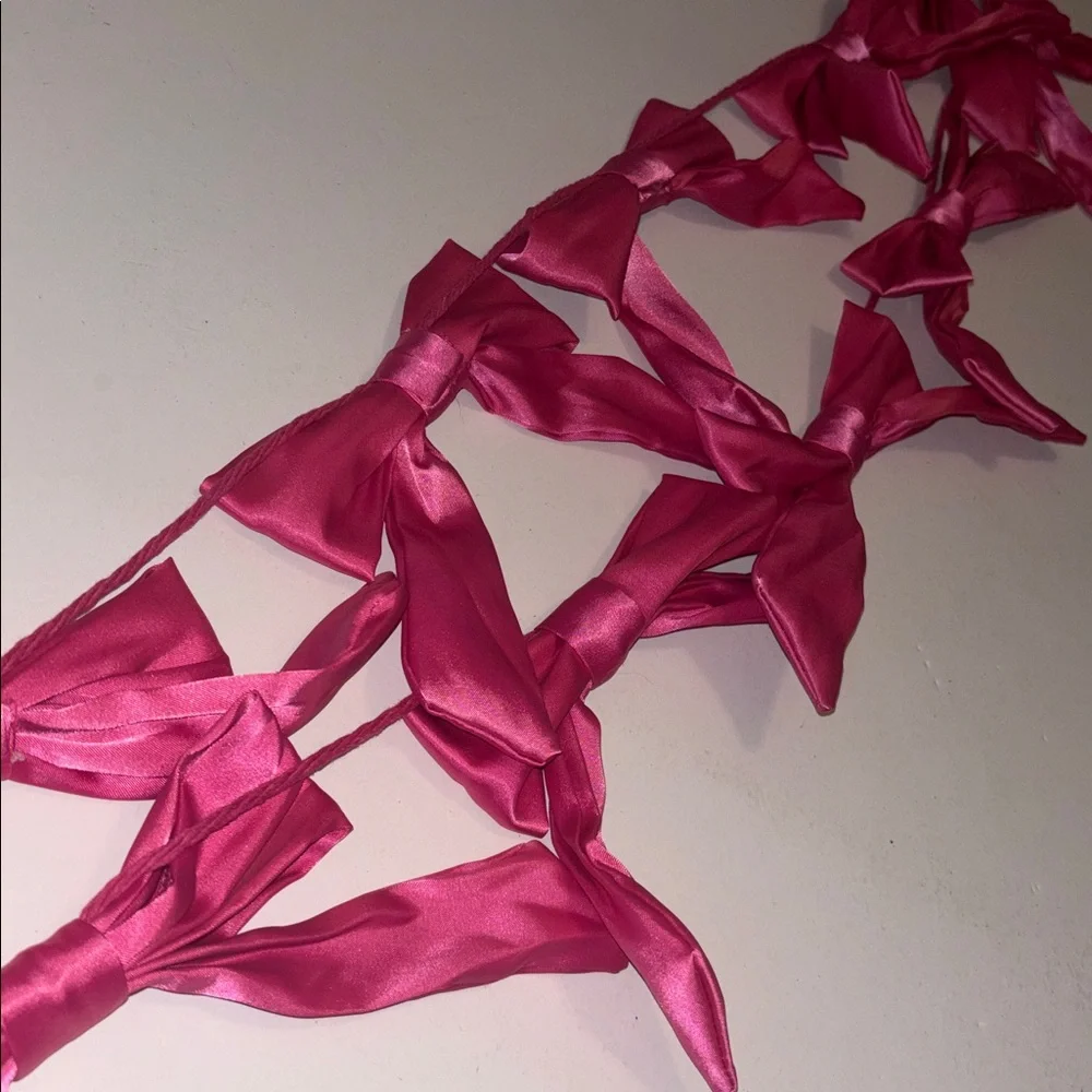 Pink Bow Garland 6 Ft Pink Garland set of 2